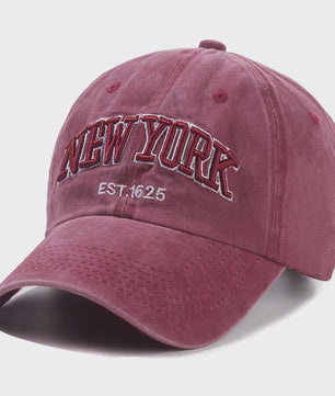 New York Baseball Cap - Washed Katoen Snapback voor Heren & Dames
