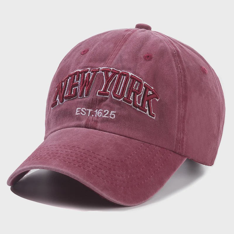 New York Baseball Cap - Washed Katoen Snapback voor Heren & Dames