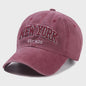 New York Baseball Cap - Washed Katoen Snapback voor Heren & Dames