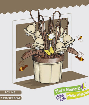 Bouwstenen Bloemen in Pot - Creatieve Mini Bloemenboeketten Bouwpakketten