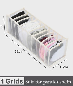 Opvouwbare Lade Organizer Set voor Ondergoed, Sokken en BH's - Mesh Opbergdozen