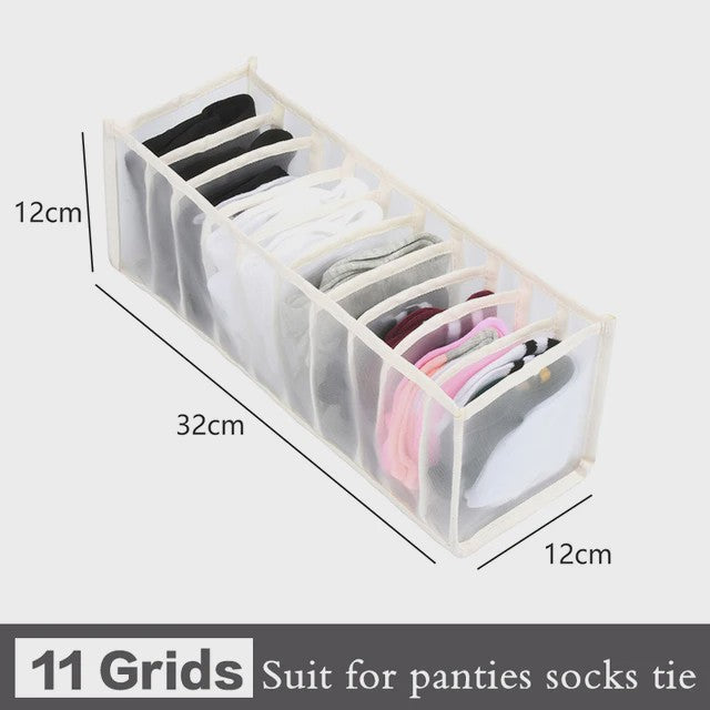 Opvouwbare Lade Organizer Set voor Ondergoed, Sokken en BH's - Mesh Opbergdozen