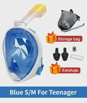 Volledig Gelaat Snorkelmasker met 180° Panoramisch Zicht & Anti-Fog