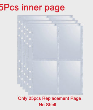 A5 Kpop Fotokaart Binder: Verzamelboek voor Idoolkaarten & Foto's - 25 Pagina's met 4 Vakjes