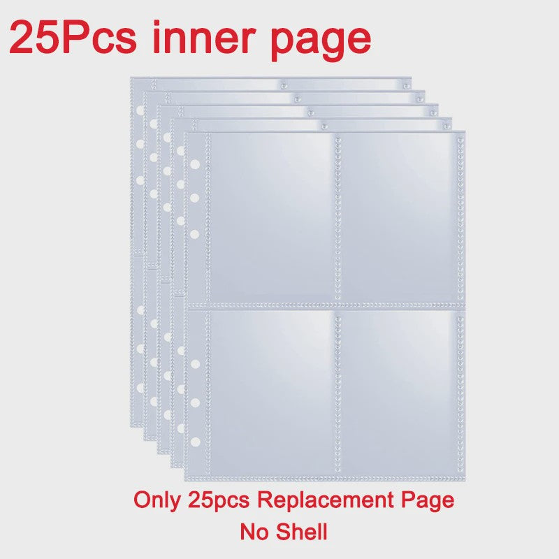 A5 Kpop Fotokaart Binder: Verzamelboek voor Idoolkaarten & Foto's - 25 Pagina's met 4 Vakjes