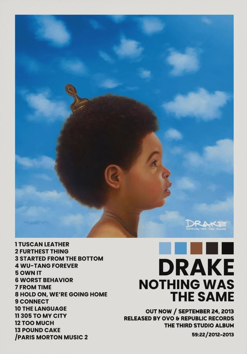 Canvas Poster: Drake & Eminem Album Covers - Hip Hop Wall Art