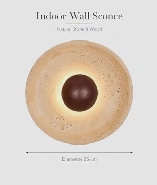 Nordic Wabi-Sabi Wandlamp Rond - Sfeervolle Resin Sconce voor Woonkamer & Slaapkamer