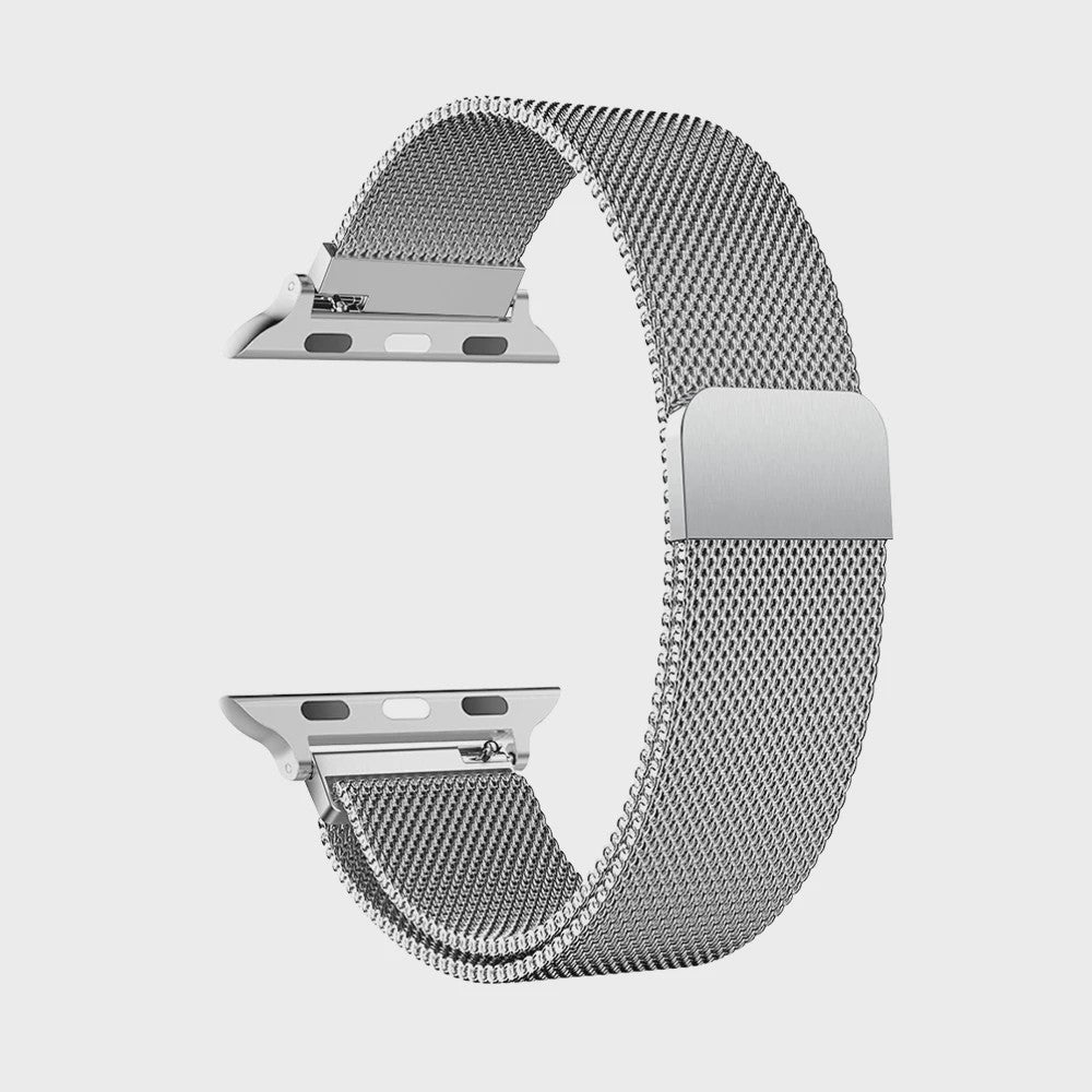 Milanese Band voor Apple Watch Ultra 2/3 49mm & Series 1-11 (38-45mm) - Roestvrij Staal, Magnetische Sluiting