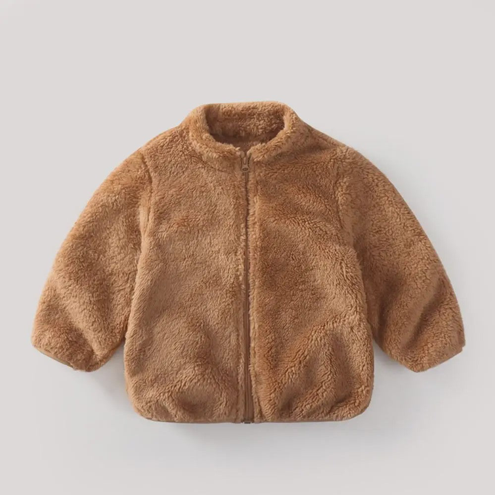 Zachte Pluche Kinderjas - Warm & Stijlvol voor Herfst/Winter