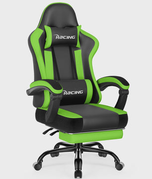 Ergonomische Gaming Stoel met Voetensteun, Hoofd- en Lendesteun | Max 150kg