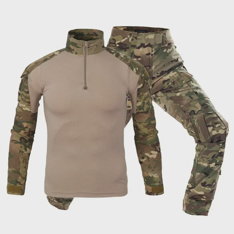 Tactisch Camouflage Uniform Set: Combat Shirt & Broek voor Outdoor, Airsoft, Jacht & Training