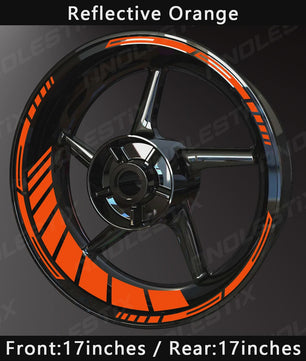 Reflecterende Motor Velgstickers - 17 Inch Velgtape voor Yamaha, Honda, Kawasaki, Suzuki, BMW, KTM
