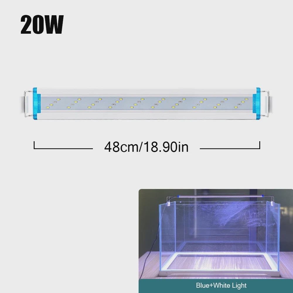 Super Bright LED Aquarium Lamp - Verstelbare Clip-on Verlichting voor Planten & Vissen (18-70cm)