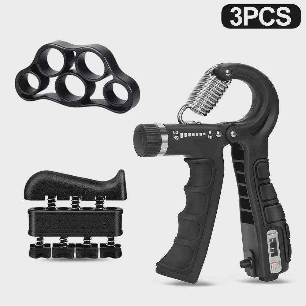 Complete Handtrainer Set: 5-60kg Verstelbare Hand Gripper, Vingerstrekker & Polstrainer