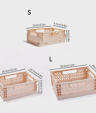Opvouwbare Opbergkrat & Mand - Stapelbaar, Draagbaar en Ideaal voor Speelgoed, Sieraden en Cosmetica
