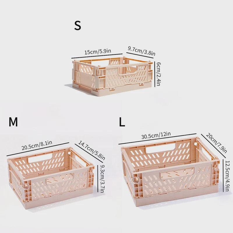 Opvouwbare Opbergkrat & Mand - Stapelbaar, Draagbaar en Ideaal voor Speelgoed, Sieraden en Cosmetica
