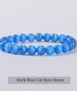 Natuurstenen Armband Dames - Elastisch, Blauw, Yoga & Healing Sieraden