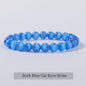 Natuurstenen Armband Dames - Elastisch, Blauw, Yoga & Healing Sieraden