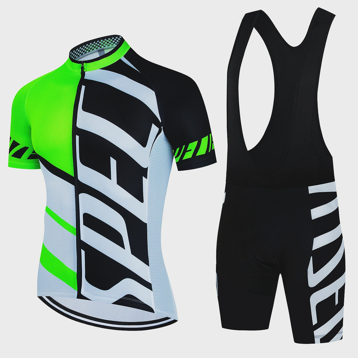 Professionele Fietskleding Set Heren - Zomer MTB Shirt & Bib Shorts