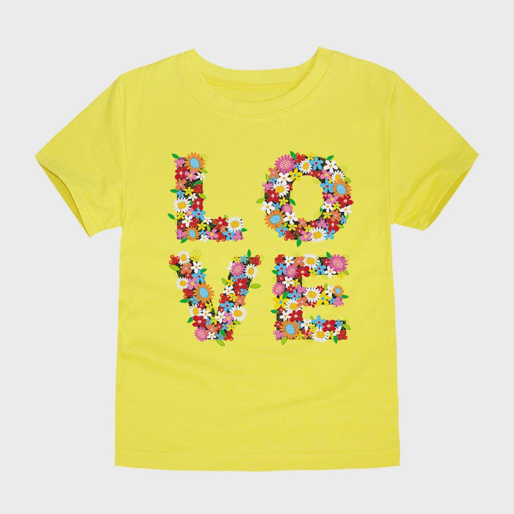 Schattig Katoenen T-shirt Meisjes met Bloemprint - Maten 2 t/m 14 Jaar