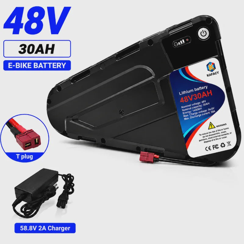 52V 20Ah-40Ah Lithium E-bike Batterij voor Elektrische Fietsen (500W-3000W Motor)