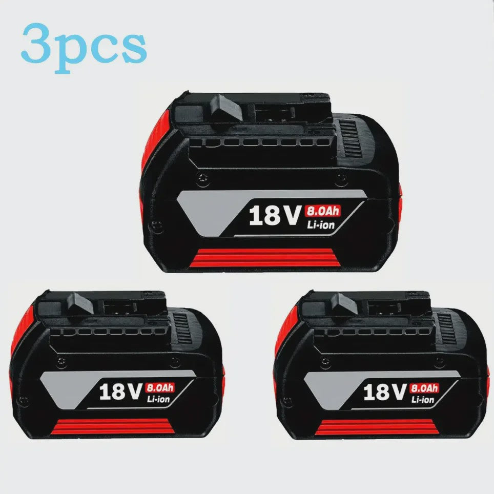 Bosch 18V 8.0Ah Li-Ion Accu Vervangend voor BAT609/BAT609G - Krachtige Gereedschapsbatterij
