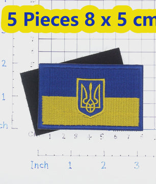 Oekraïne Vlag Patch met Klittenband - Geborduurde Kleding Applicatie