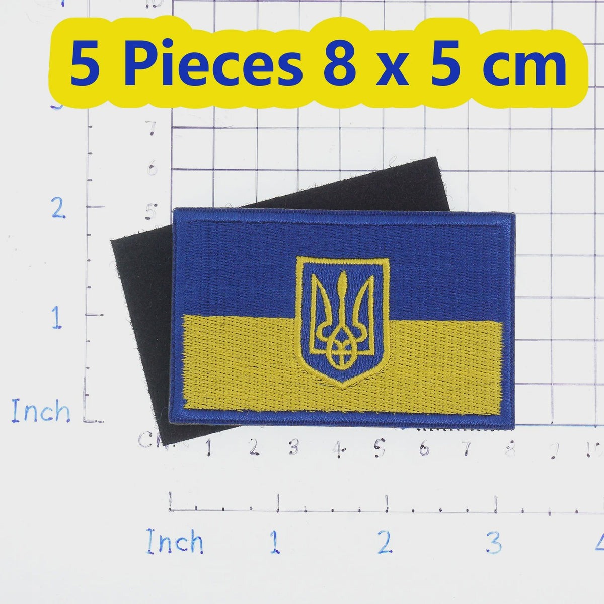 Oekraïne Vlag Patch met Klittenband - Geborduurde Kleding Applicatie