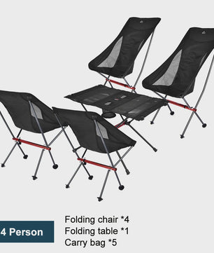 Lichtgewicht Opvouwbare Campingstoel en Tafel Set - Outdoor, Picnic, Reizen