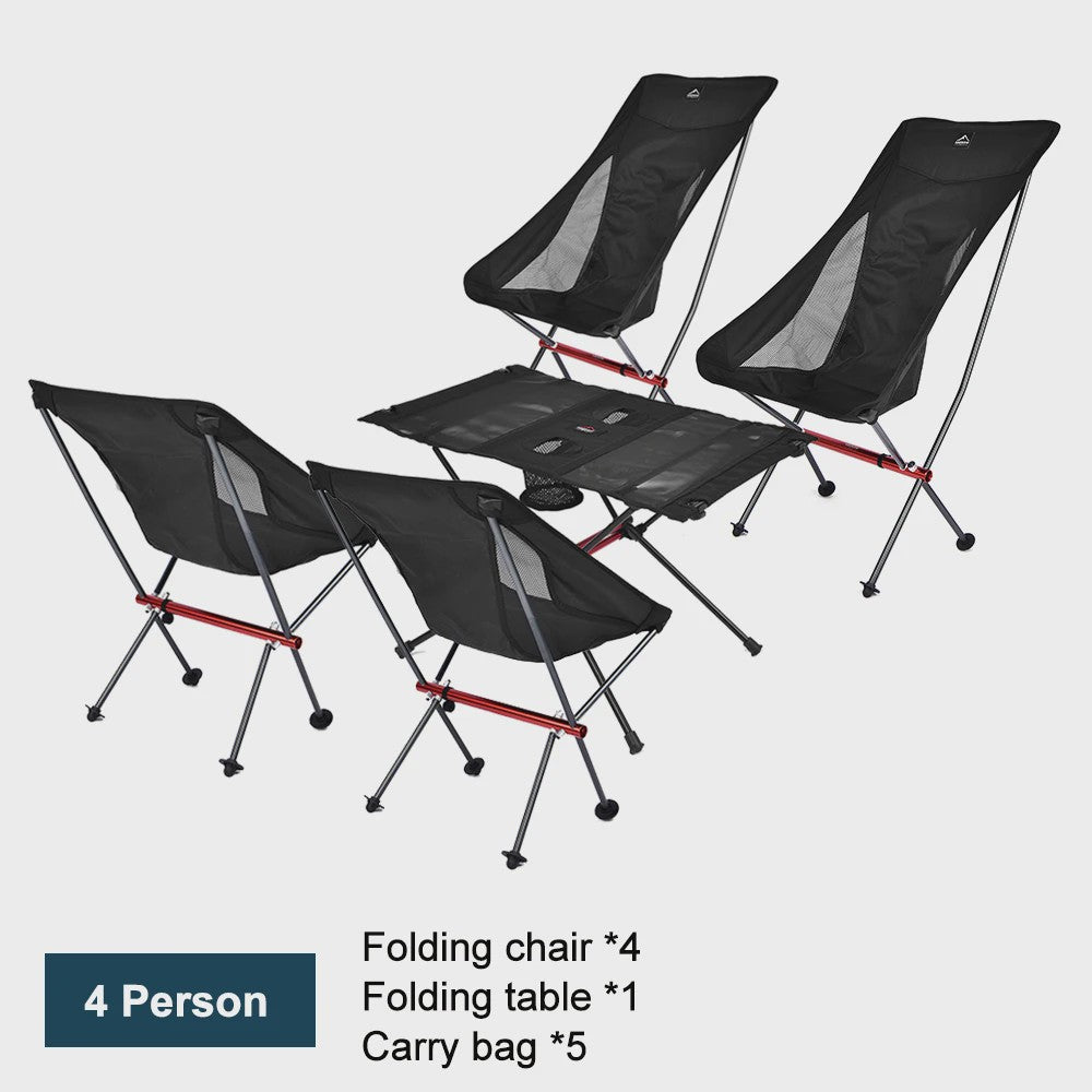 Lichtgewicht Opvouwbare Campingstoel en Tafel Set - Outdoor, Picnic, Reizen