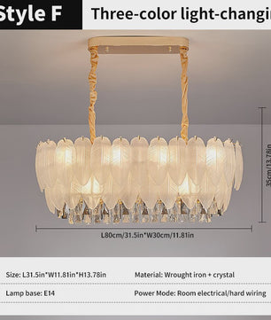 Luxe Pluimen & Kristal Plafondlamp - Sfeervolle Hanglamp voor Woonkamer & Slaapkamer