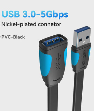 Vention USB 3.0 Verlengsnoer - Snelle Dataoverdracht voor PC, TV, Console & Meer