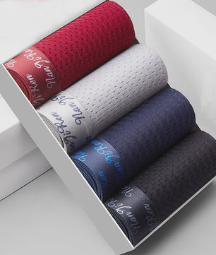 4-Pack Heren Boxershorts van Ice Silk - Ademend, Comfortabel en Plus Size Ondergoed