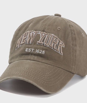 New York Baseball Cap - Washed Katoen Snapback voor Heren & Dames