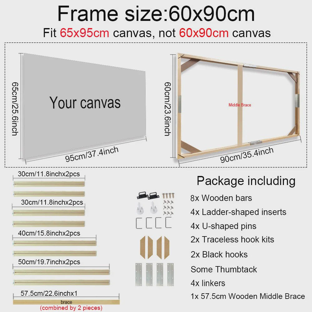 Houten Canvas Frame Sets - Diverse Maten voor Kunst, Foto's & Diamond Painting