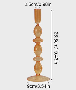 Set van 10 Luxe Glazen Kandelaars - Sfeervolle Decoratie voor Woonkamer, Bruiloft & Feest
