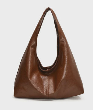 Luxe Grote Zwarte Hobo Schoudertas van Zacht PU Leer - Stijlvolle Dames Shopper en Reistote