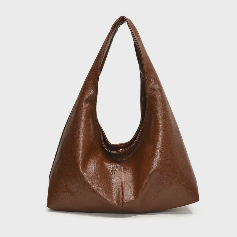 Luxe Grote Zwarte Hobo Schoudertas van Zacht PU Leer - Stijlvolle Dames Shopper en Reistote