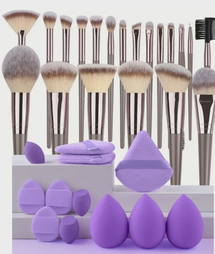 Professionele Make-up Kwasten Set (20 Stuks) - Foundation, Oogschaduw & Meer