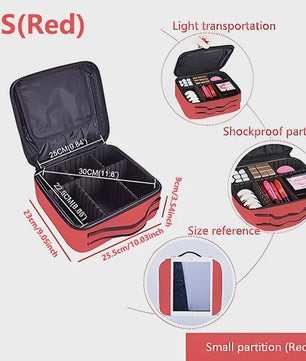 Professionele Make-up Koffer - Grote Capaciteit Reis Organizer voor Cosmetica & Beauty Tools