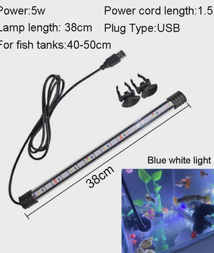 Waterdichte LED Aquarium Verlichting - USB Aangedreven, Plantengroei Lamp (18-58cm)