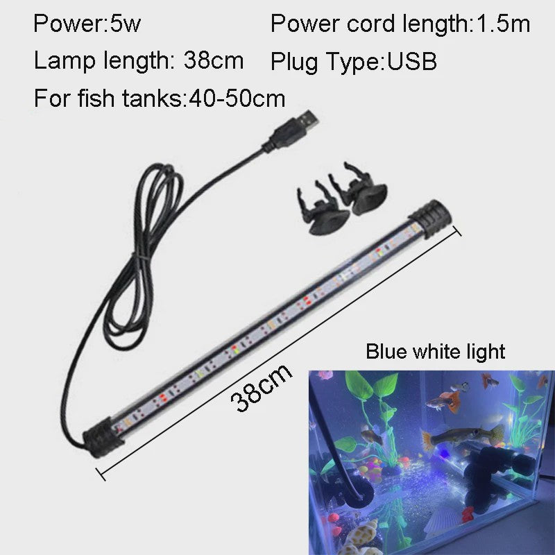 Waterdichte LED Aquarium Verlichting - USB Aangedreven, Plantengroei Lamp (18-58cm)