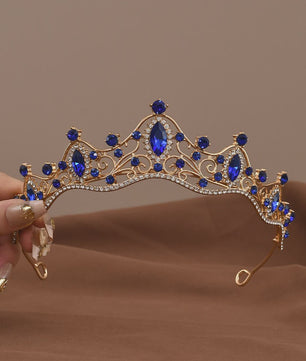 Vintage Barok Kristallen Tiara Kroon met Strass - Bruids & Feest Haaraccessoire