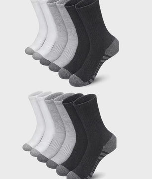 Heren Sportsokken 12 Paar - Comfortabel, Ademend & Grip voor Buiten & Voetbal