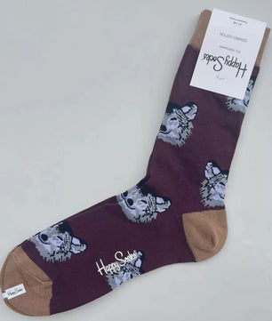 Happy Socks Heren Mid-tube Sokken - Pure Katoen, Klassiek Comfort - Maat 41-46