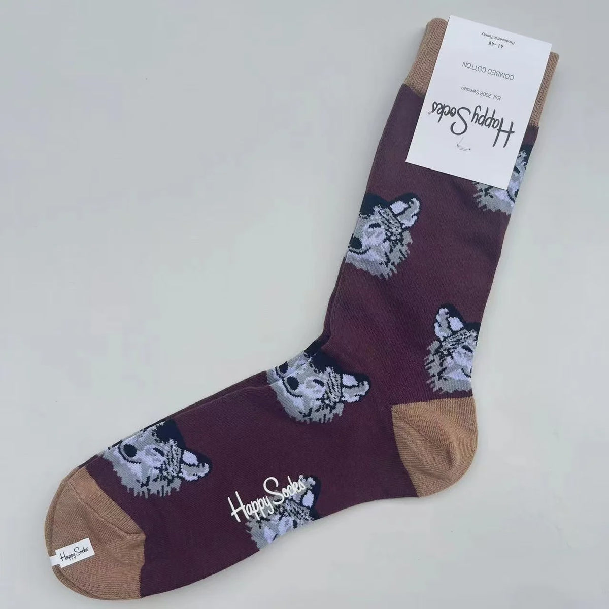 Happy Socks Heren Mid-tube Sokken - Pure Katoen, Klassiek Comfort - Maat 41-46