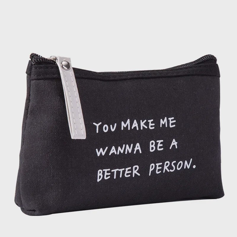 Schattige Canvas Make-up Tas met Stippenprint - Make-up & Toiletartikelen Organizer