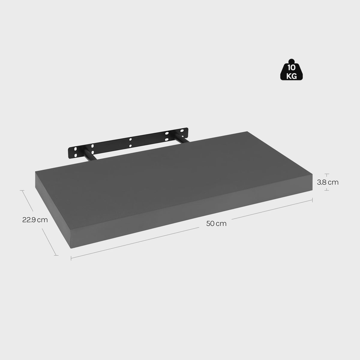 WOLTU Wandrek Houten Drijvende Planken - Stijlvolle Opbergoplossingen voor CD's, Boeken en Decoratie