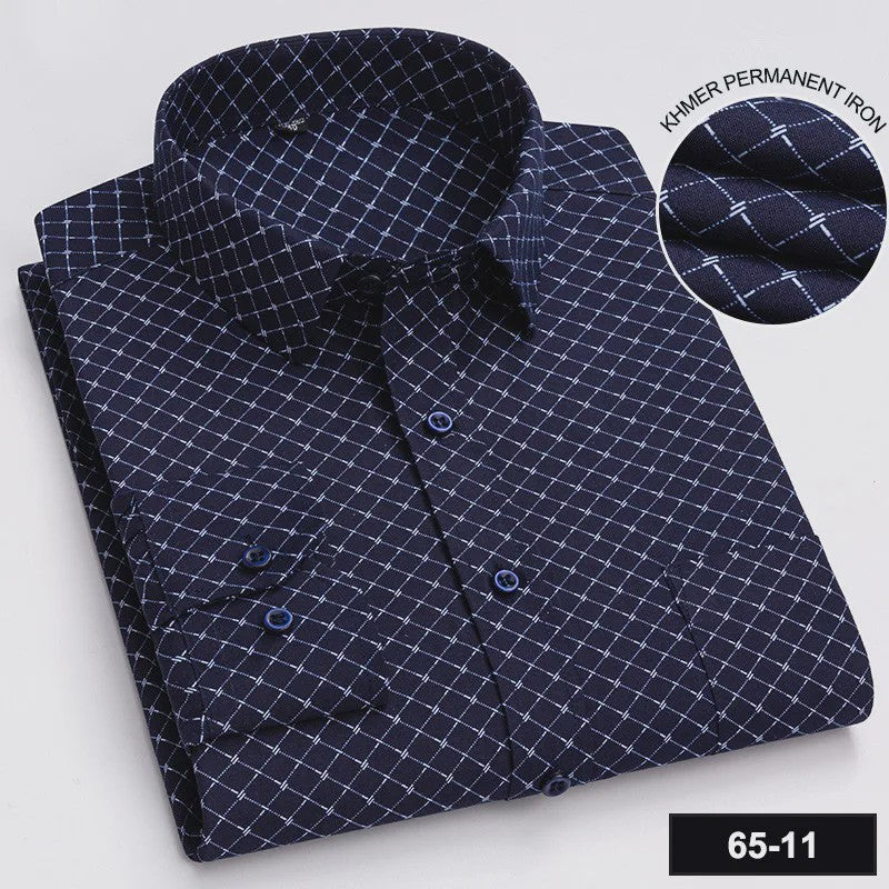 Herenshirt Lange Mouw - Stijlvol Casual & Zakelijk, Print & Streep, All-Season Top