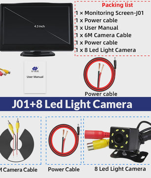 4.3 Inch Auto Achteruitrijcamera Display - Draaibaar & Universeel
